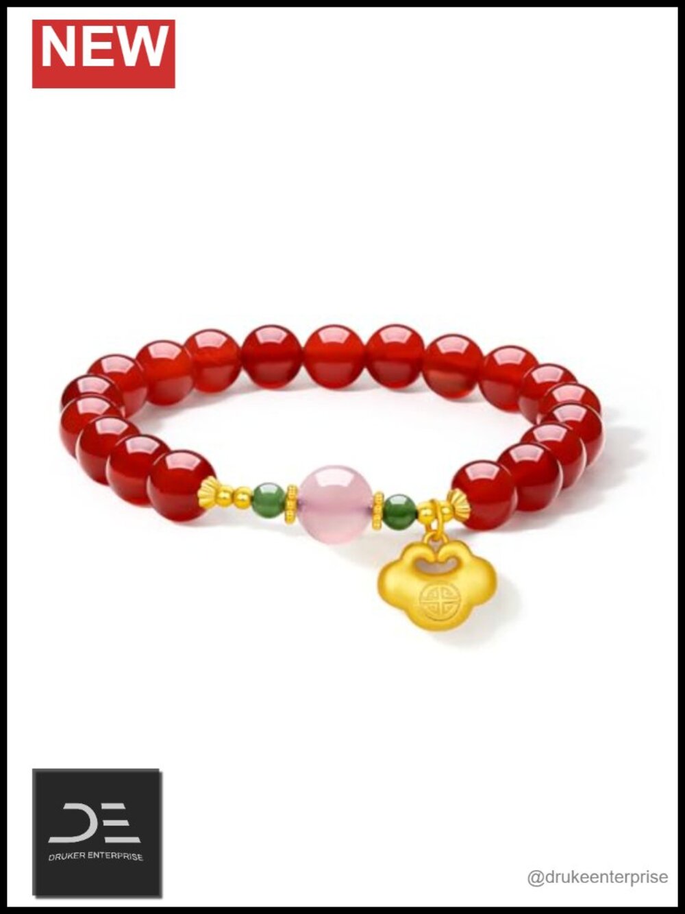 Sterling Silver Agate Ruyi Stretch Bracelet Natural Gemstone Healing Jewelry